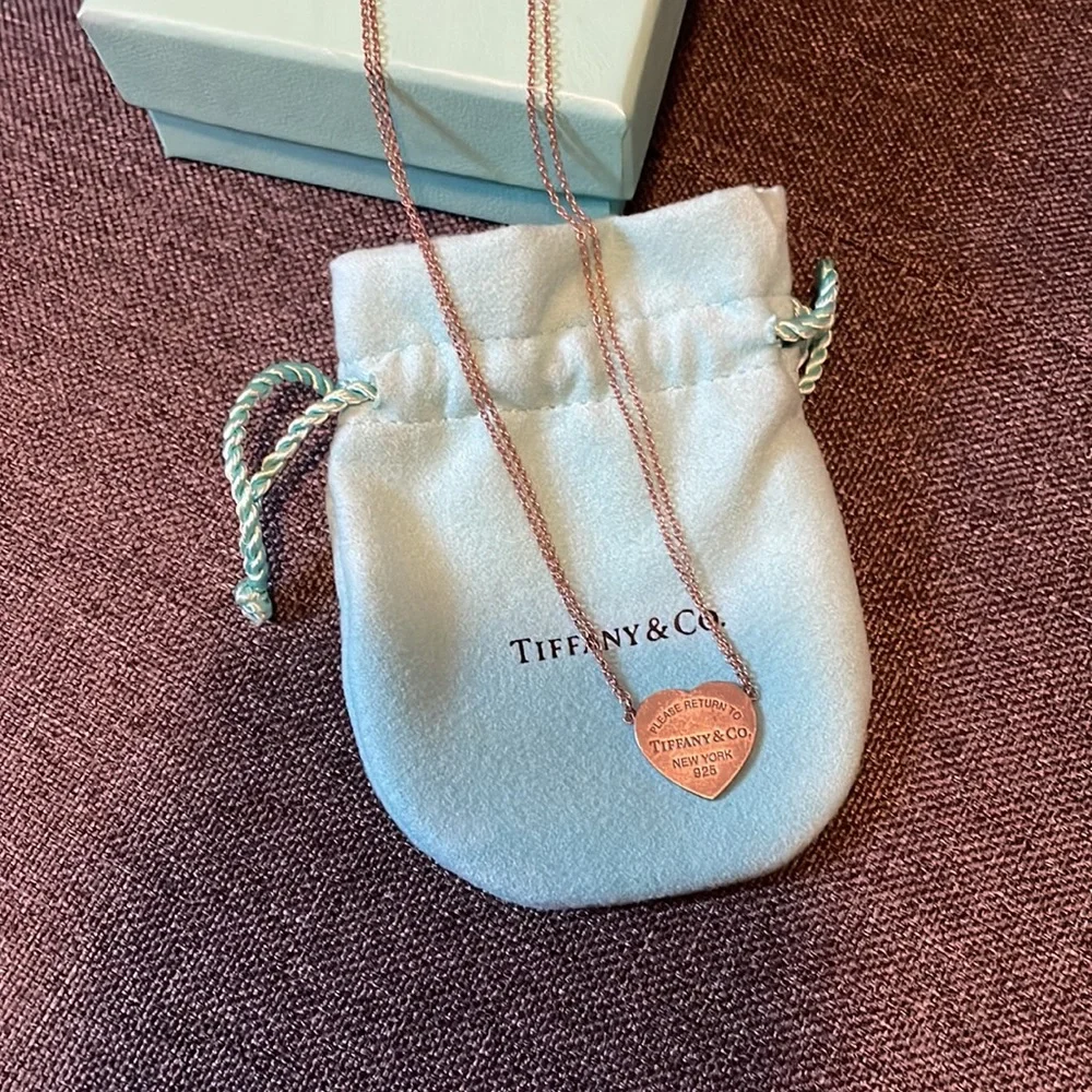 Double chain Tiffany and Co necklace - Picture 2 of 3